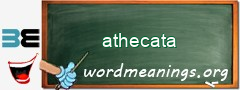 WordMeaning blackboard for athecata